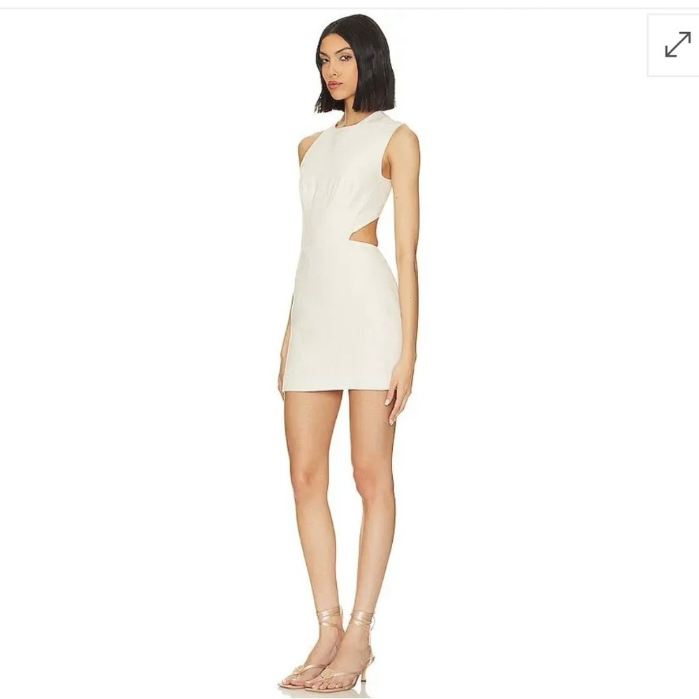 St. Agni Deconstructed Mini Dress in Ivory - Picture 4 of 8